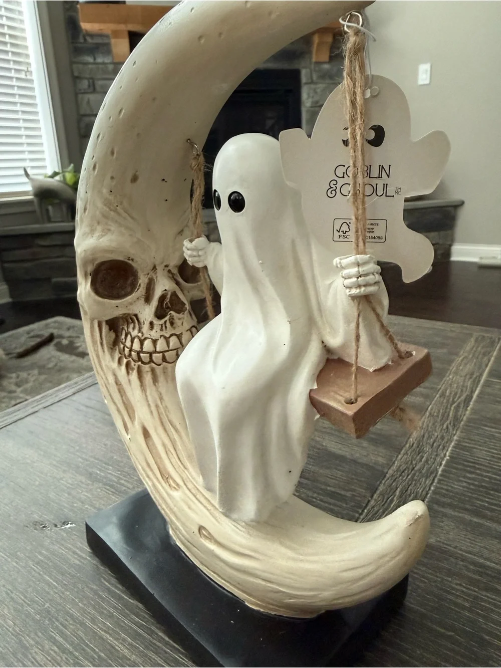 NWT Viral Halloween 2026 Ghost on Swing Crescent Moon